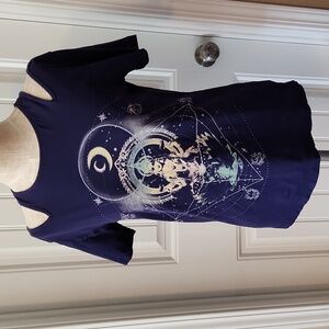 Purple Moon Goddess Cold Shoulder Top